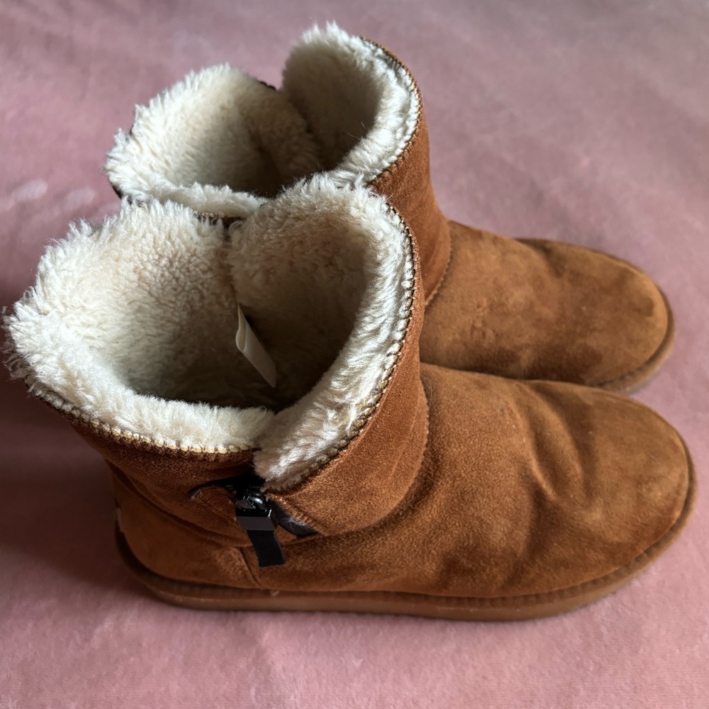 Camel chesnut womens suede boots